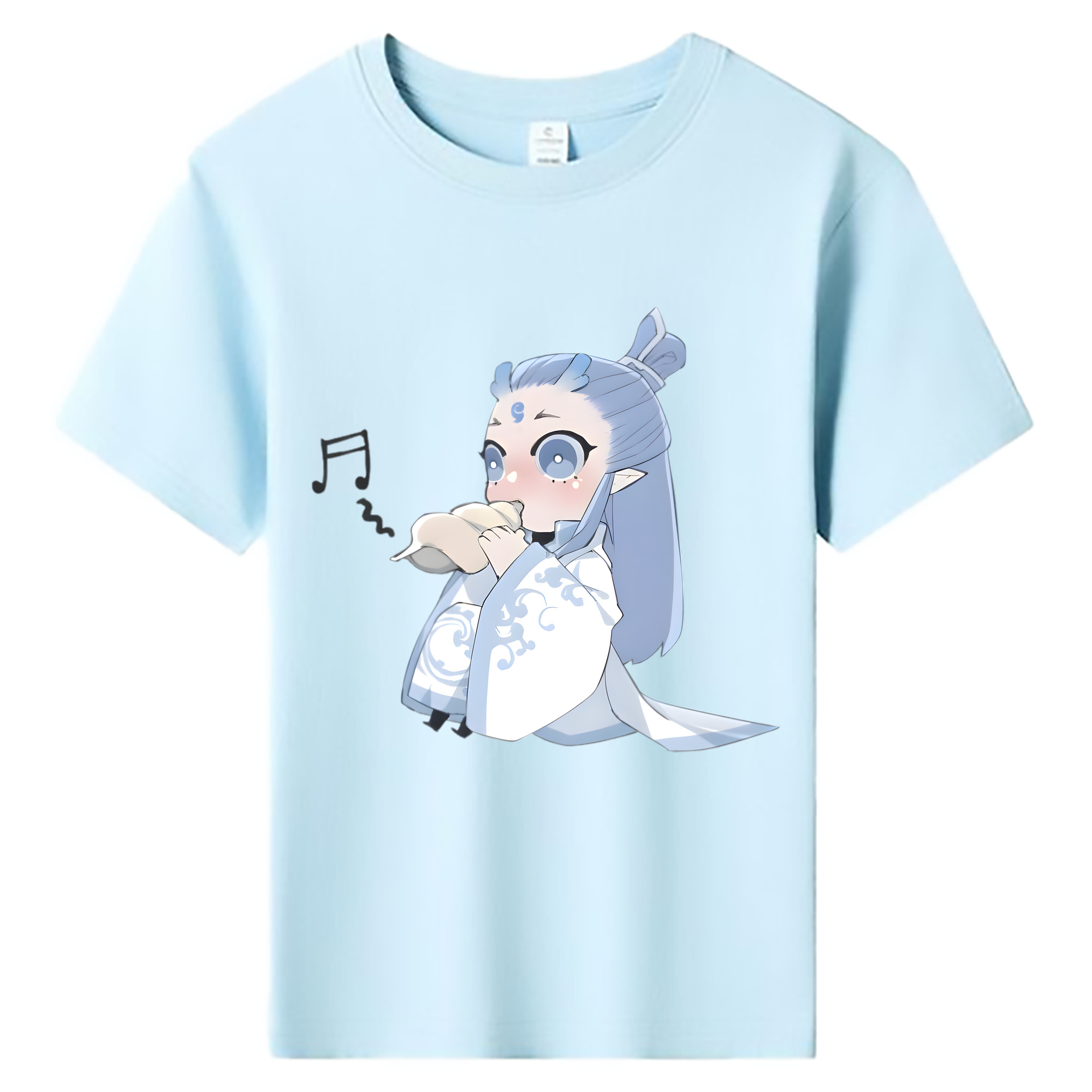 （画像用） Ne Zha 2 ナタ 魔童の大暴れ 綿100％キッズTシャツ（フロントプリント）